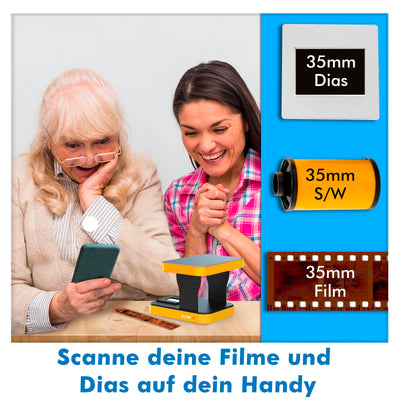 KLIM K2 Mobile Film Scanner 35mm + NEU + Positiv- & Negativ- Dia Scanner + Fotoscanner zum digitalisieren + Diascanner + Deine eigene Entwicklungsstation zu Hause + Dias selbst digitalisieren