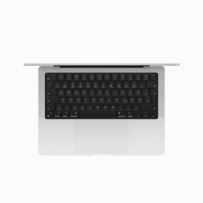 Apple 2023 MacBook Pro Laptop M3 Pro Chip mit 11‑Core CPU, 14‑Core GPU: 14,2" Liquid Retina XDR Display, 18 GB gemeinsamer Arbeitsspeicher, 512 GB SSD Speicher. Funktioniert mit iPhone, Silber