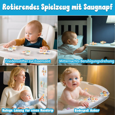 LearnToy Baby Spielzeug 18-36 Monate - Montessori 7-in-1 Aktivitätsset mit Stapelblöcken, Beißring & Sensorik-Behälter, Zertifiziert nach EN71, Geschenk für Babys