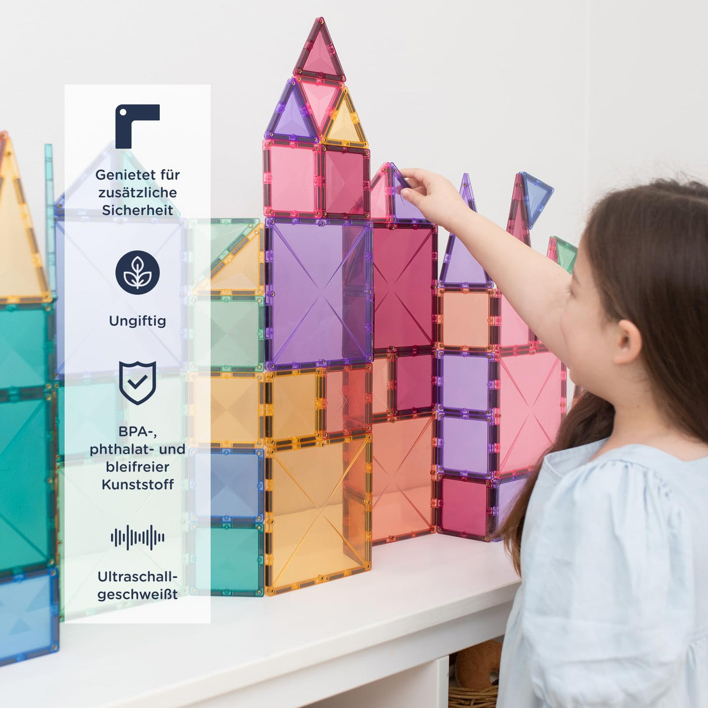 CONNETIX Magnetische Fliesen Pastell Kreativpaket, 120 Stück