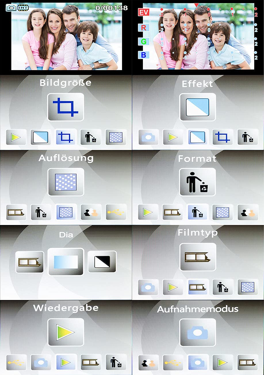 Somikon Diascanner: Foto-, Dia- & Negativscanner m. Display, ganz ohne PC, 2850 DPI, 20 MP (Photoscanner, Dias Scanner, diascaner)
