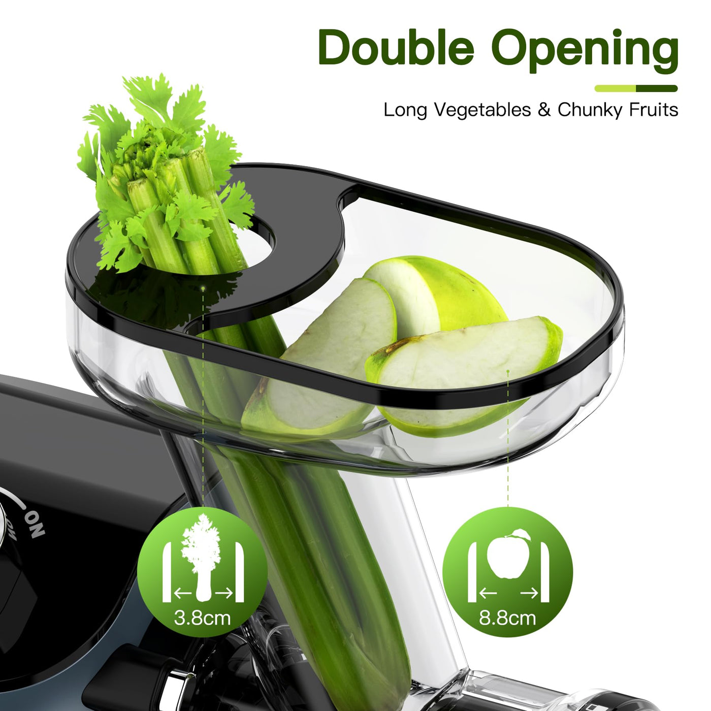 Muchen Slow Juicer Entsafter Gemüse und Obst Testsieger 150W Leiser Motor, Rückwärtszerkleinerung, Einfache Reinigung, Edelstahl Design in Schwarz & Silber, inkl. Rezeptbuch