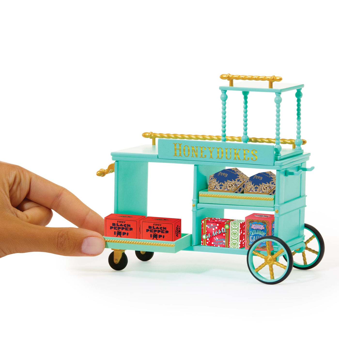 MGA's Miniverse Make It Mini Honeydukes Trolley- Harry Potter Mini-Sammlerstücke, 50+ Teile, Kunstharz-Bastelspiel, Nachgebildete Lebensmittel, Für Sammler & Kinder ab 8, Nicht ESSBAR