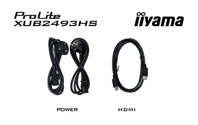 iiyama Prolite XUB2493HS-B6 60,5cm 23,8" IPS LED-Monitor Full-HD 100Hz HDMI DP Slim-Line Höhenverstellung Pivot schwarz