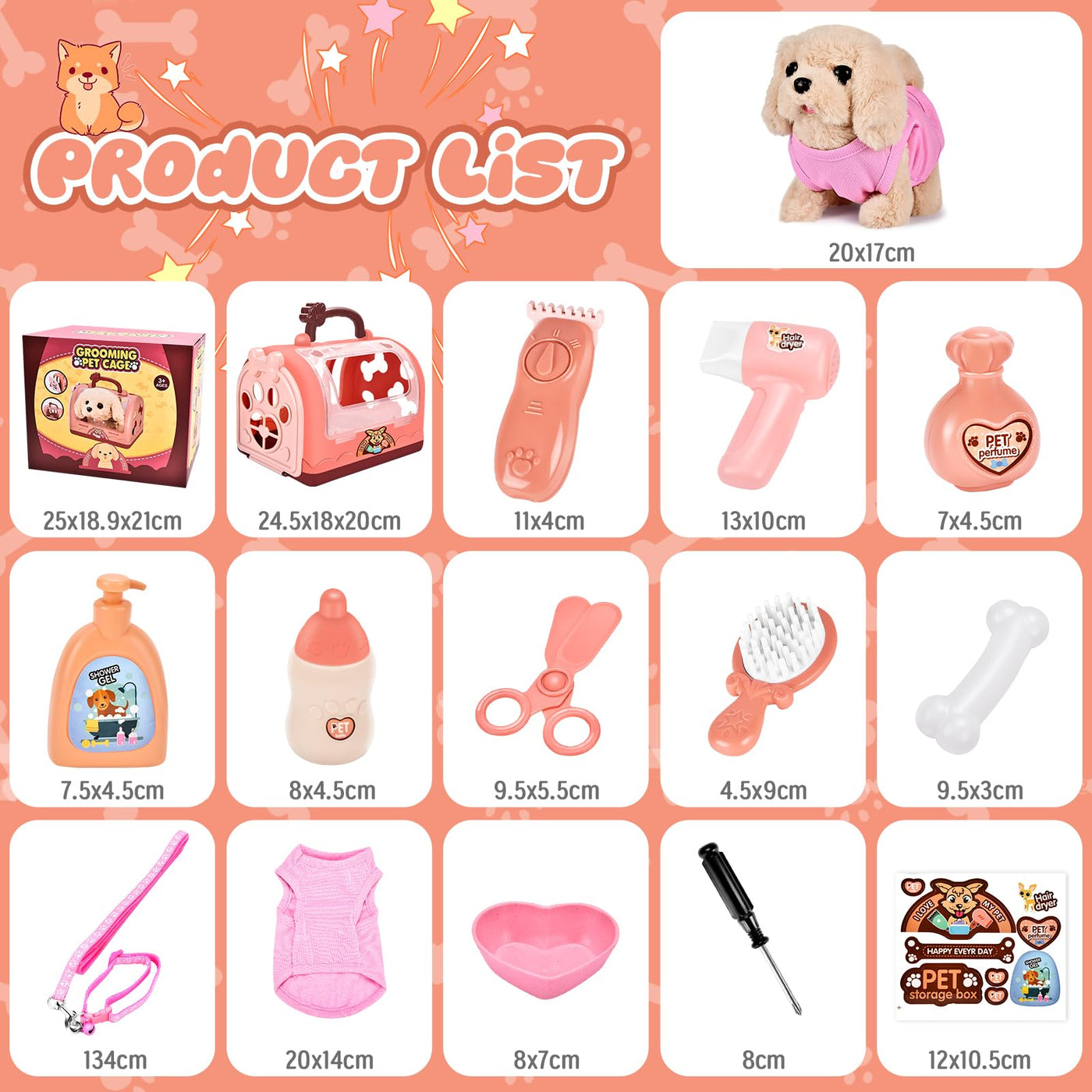 Herefun Hund Spielzeug Kinder, Elektrisch Plüsch Hund, Interaktives der läuft bellt Schwanzwedelt, Haustier Hundespielzeug Elektrisches, Kuscheltier mit Leine Hundekäfig Geschenk Mädchen ab 3 Jahren