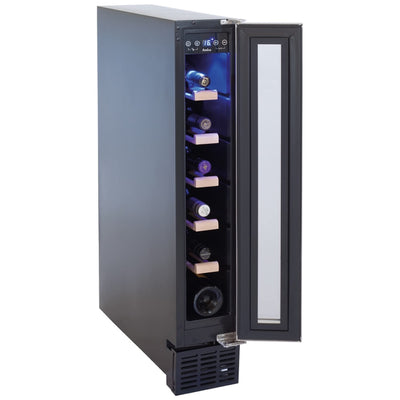 Amica WK 341 101 E Weintemperierschrank/Edelstahloptik / 82,5 cm (H) x 14,8 cm (B) x 52,5 cm (T) / 18 l Nutzinhalt/Elektronische Steuerung/Ventilator/LED-Beleuchtung