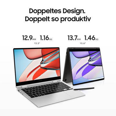 Samsung Galaxy Book3 360 Laptop, 13" Full HD 60Hz Display, TOUCHSCREEN, AMOLED, Intel Core i7-1360P, 16GB RAM, 512GB SSD, Windows 11, QWERTZ Tastatur, Graphite, Inklusive 36 Monate Herstellergarantie