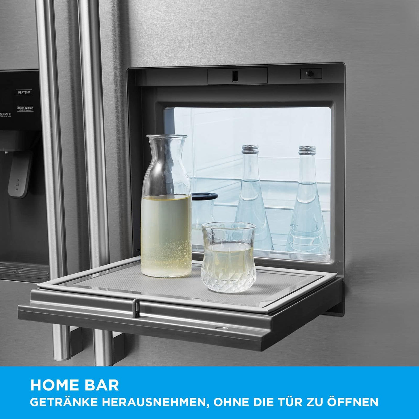 Midea KS-EIX 6.23 Side-by-Side Kühl-/Gefrierkombination/176,5 cm hoch/No Frost/Inverter Compressor/mit Barfach/Wasser-/Eisspender mit Festwasseranschluss/Twin Control, Rostfreier Stahl