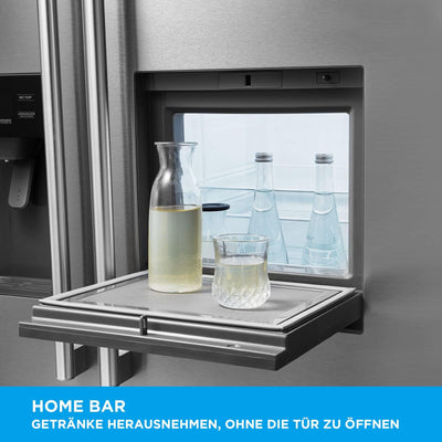 Midea KS-EIX 6.23 Side-by-Side Kühl-/Gefrierkombination/176,5 cm hoch/No Frost/Inverter Compressor/mit Barfach/Wasser-/Eisspender mit Festwasseranschluss/Twin Control, Rostfreier Stahl