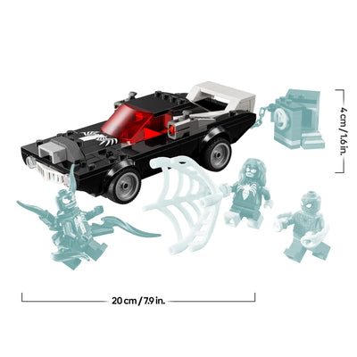 LEGO Marvel Spider-Man Mech vs. Venom Muscle Car - Auto Spielzeug mit 3 Superhelden Minifiguren - Modellauto mit Shootern - Geschenk für Jungen und Mädchen ab 7 Jahren 76309