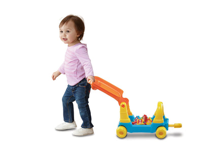VTech Baby ABC-Eisenbahn – Rutschfahrzeug, Zieh- oder Laufwagen und Spielboard mit Zahlen, Buchstaben, Farben, Tieren und Musik – Für Kinder von 12-36 Monaten