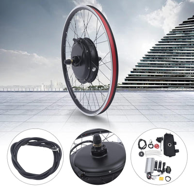 HINOPY 26 Zoll Ebike Umbausatz Kit, 48V 1500W Ebike Umbausatz E-Bike Elektrofahrrad Umbausatz Kit Conversion Motor Kit für Hinterrad