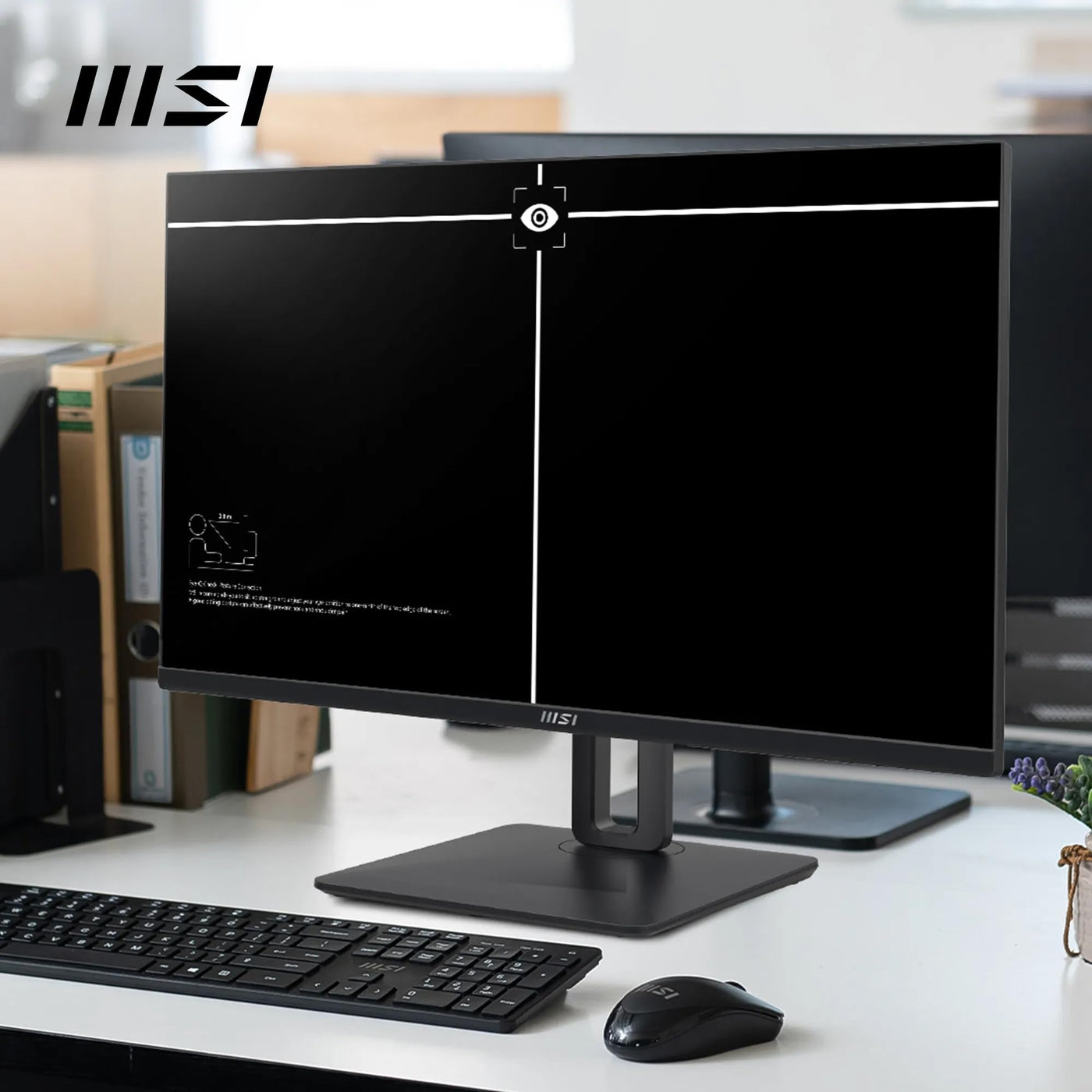 MSI PRO MP251P 24,5 Zoll Full HD Büromonitor - 1920 x 1080 IPS-Panel, 100 Hz, augenfreundlicher Bildschirm, integrierte Lautsprecher, 4-Fach verstellbar - HDMI 1.4b, D-Sub (VGA)