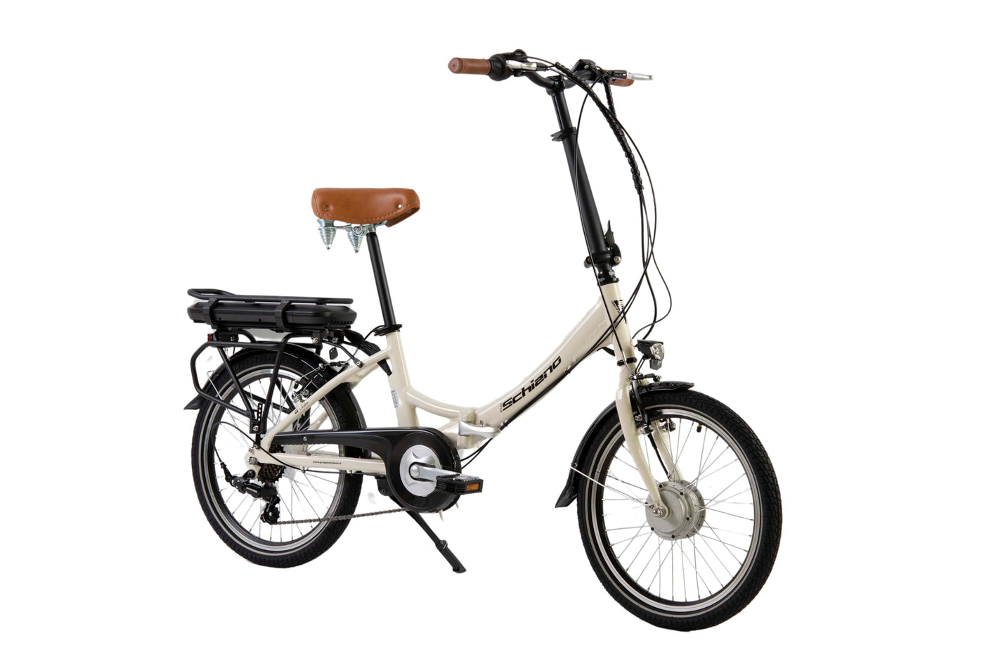 F.lli Schiano E-Star, E Bike Klappbar 20 Zoll, 36V 10.4Ah Abnehmbarer Akku, Motor 250W 40Nm, Klapprad Ebike für Herren/Damen, Antikweiß