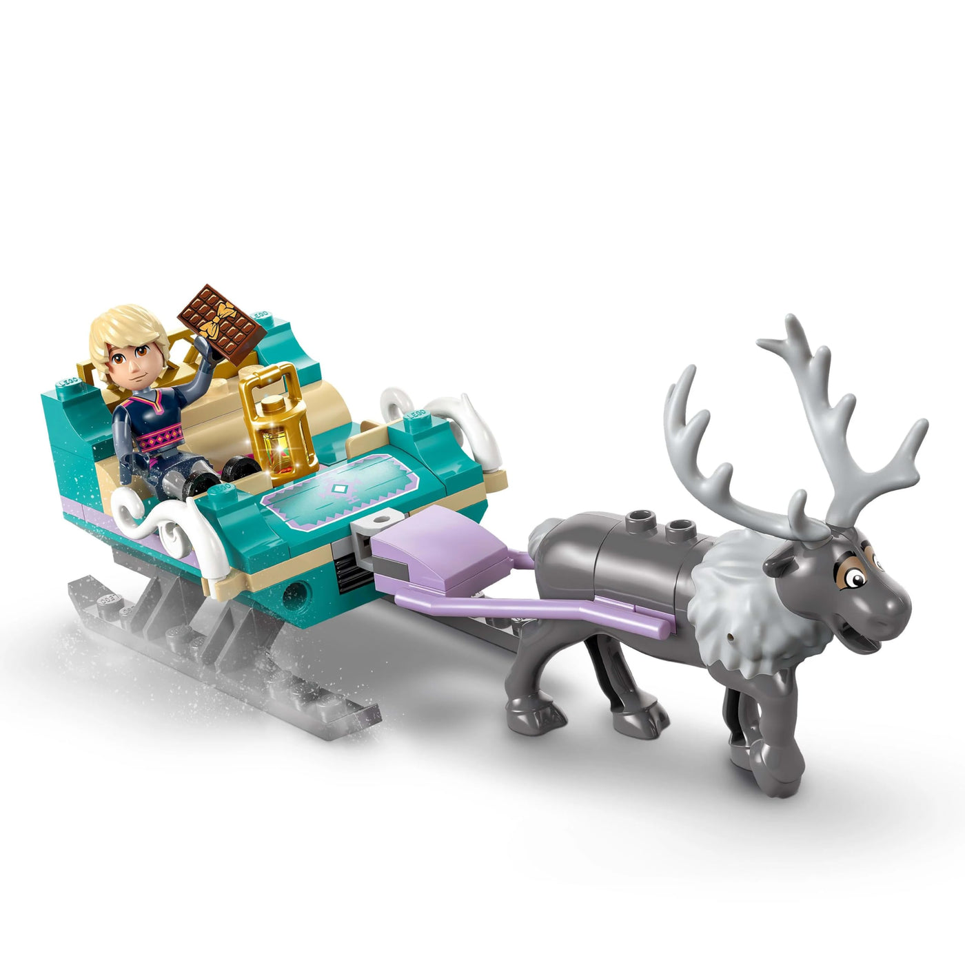 LEGO ǀ Disney Frozen Annas Schlittenabenteuer, Bauspielzeug und Fantasy Spielset, Schokoladenstand mit Anna, Kristoff, Olaf und Sven Mini Puppen, Prinzessin Spielzeug für Mädchen ab 4 Jahren 43256