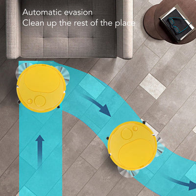 Diyeeni Mini-Roboterstaubsauger, Roboterstaubsauger- und Wischkombination, Starke Saugkraft, Automatische Vermeidung, USB-Aufladung, Roboterstaubsauger für Haushaltsfeinstaub, Tierhaare