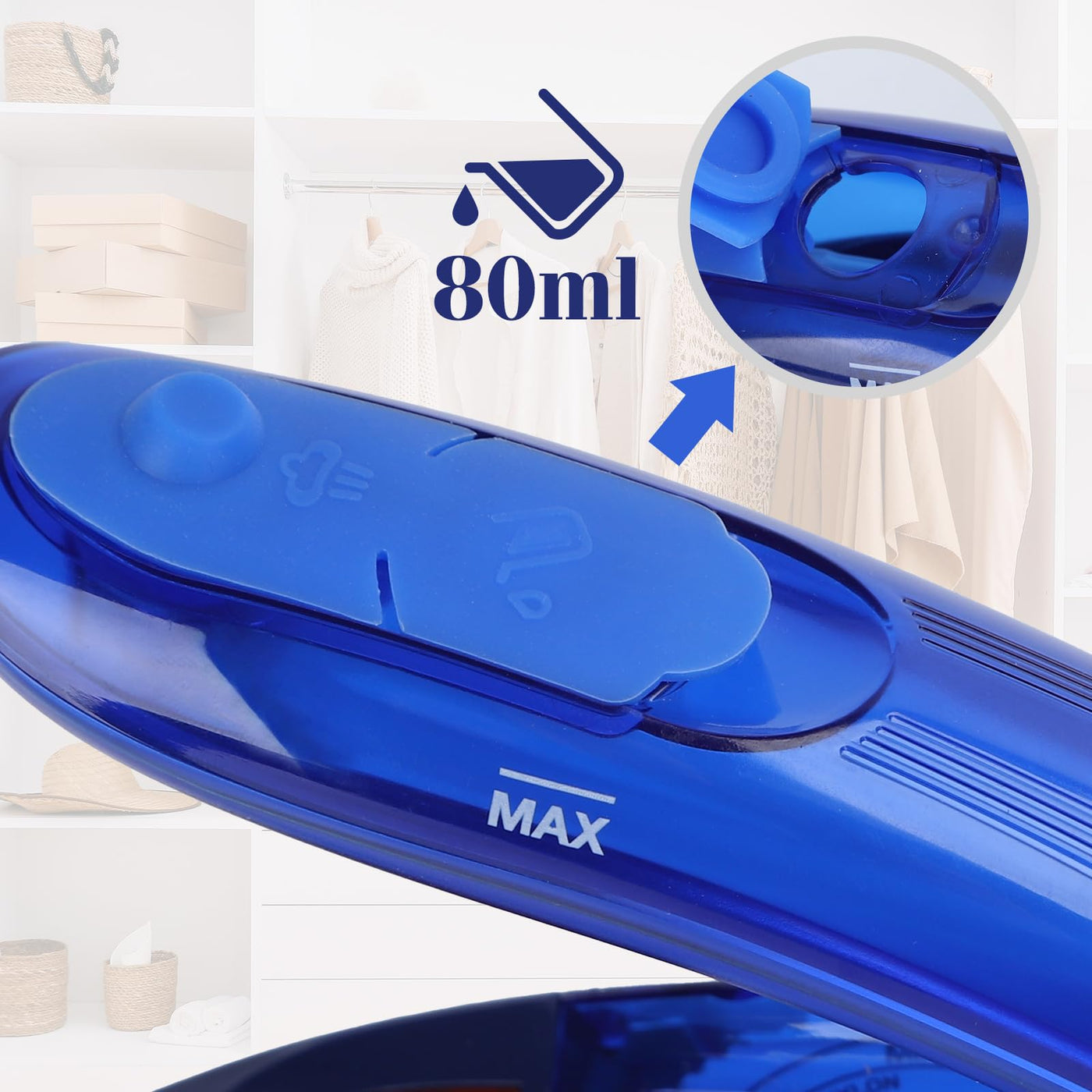 Aigostar Reise-Dampfbügeleisen Kleines Mini Dampf Bügeleisen Leichtes Reisebügeleisen Tragbar Faltbarer Griff Mehrere Temperaturstufen Reisedampfbügeleisen 1100W 80ml Wassertank
