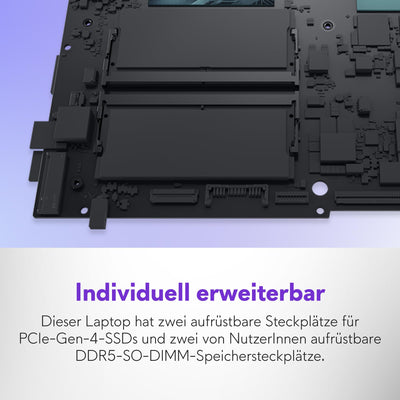 Alienware 16 Aurora Gaming Laptop AC16250 16" WQXGA 120Hz 100% sRGB Display, Intel Core 7 240H Series 2, NVIDIA GeForce RTX 5060, 16GB RAM, 1TB SSD, Windows 11 Home, Weiß beleuchtete QWERTZ-Tastatur