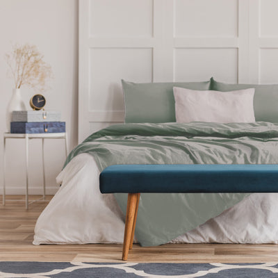 Mixibaby Bettwäsche Bettgarnitur Bettbezug 100% Baumwolle 135x200 155x220 200x200 200x220, Farbe:Hellgrau, Größe:135 x 200 cm