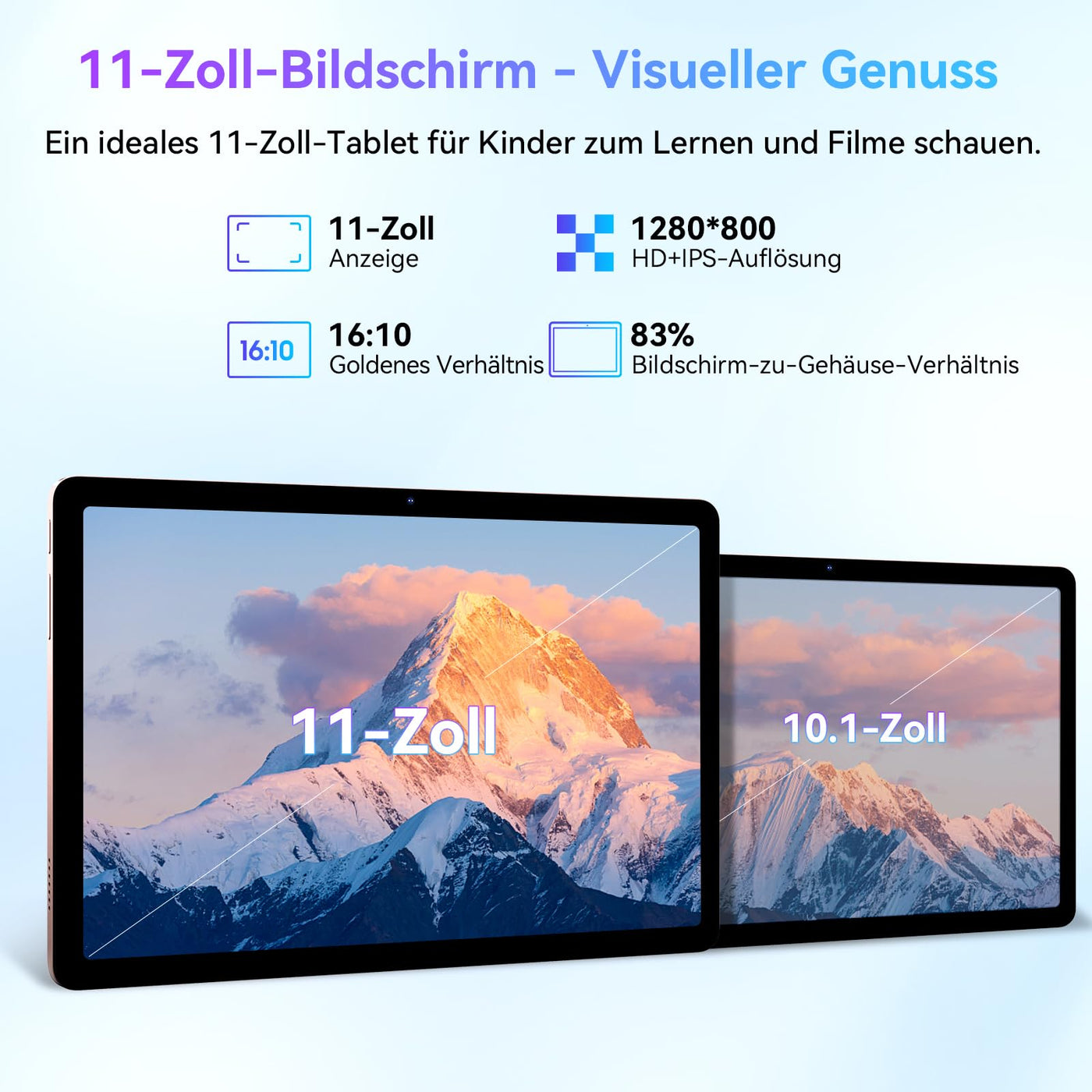 Blackview Tablet 11 Zoll Tab90 Android Gaming Tablet 4G LTE+5G WLAN 24GB(8+16) RAM 128GB ROM (2TB TF) 8200mAh 5MP+13MP Unisoc Tablets Octa-Core, Face ID/GMS/GPS/3.5MM Kopfhörerbuchse/BT5/Widevine L1