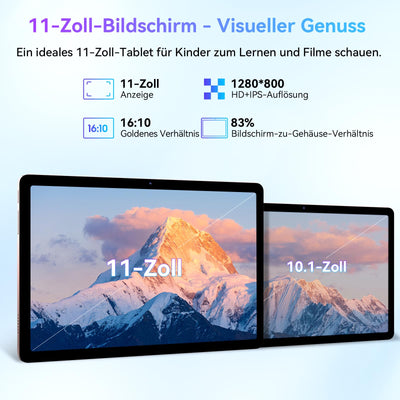 Blackview Tablet 11 Zoll Tab90 Android Gaming Tablet 4G LTE+5G WLAN 24GB(8+16) RAM 128GB ROM (2TB TF) 8200mAh 5MP+13MP Unisoc Tablets Octa-Core, Face ID/GMS/GPS/3.5MM Kopfhörerbuchse/BT5/Widevine L1