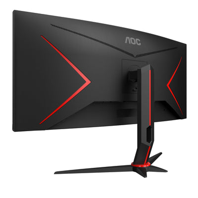 AOC Gaming CU34G2X - 34 Zoll WQHD Curved Monitor, 144 Hz, 1ms, FreeSync Premium (3440x1440, HDMI, DisplayPort, USB Hub) schwarz/rot