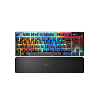 SteelSeries Apex Pro TKL Wireless Gen 3 - HyperMagnetic Gaming-Tastatur - OmniPoint 3.0 Switches - Anpassbares Ansprechverhalten - Sofort einsetzbare Presets - Rapid Tap/SOCD - OLED - DE QWERTZ Layout