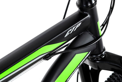 KS Cycling Mountainbike Hardtail 26" Catappa Schwarz (Schwarz-Grün, 26 Zoll, 50 cm)