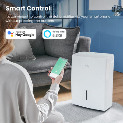 Comfee Luftentfeuchter, 20L/24h, Raumgröße ca.100m³(40m²), MDDF-20DEN7-WF, APP-fähig, White