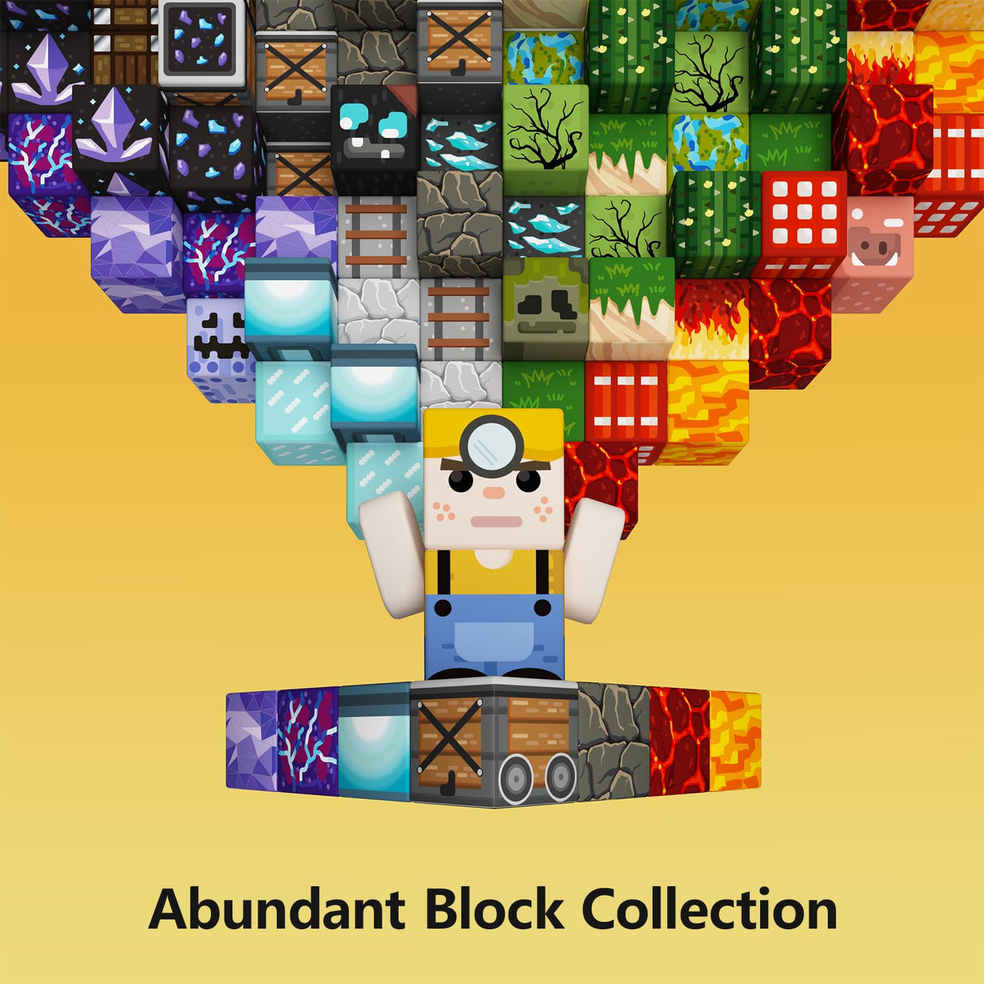 GobiDex Magnetische Bausteine Blöcke 100 Stück, MagWonder Bauen Sie mit Gemfifre Hollow Magnetblöcke, Game-Based STEM Montessori Spielzeug für Kinder ab 3 Jahren, Geschenk für Jungen und Mädchen