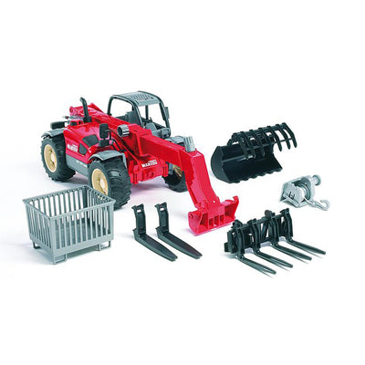 bruder 02125 - Manitou Teleskoplader MLT 633 - 1:16 Fahrzeuge, Baufahrzeug, Baumaschine, Stapler, Radlader, Spielzeug