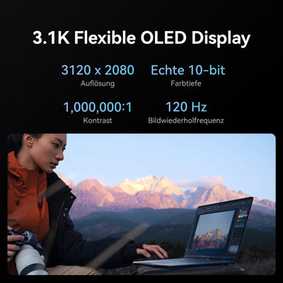 HUAWEI MateBook X Pro Core Ultra, 980 g Ultraleicht hautberuhigende Metallgehäuse, Intel Core Ultra 9 Prozessor, 14,2 Zoll OLED Real Colour Display, 32GB + 2TB, Morandi Blue