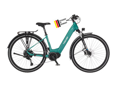 FISCHER E-Bike ATB Terra 4.0i Elektrofahrrad für Damen und Herren, RH 43, Mittelmotor 80, 36 V Akku, Adventure Green matt
