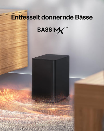 ULTIMEA 5.1 Surround Soundbar, 3D Surround Sound System, Soundbar für TV Geräte mit Subwoofer und Rear-Lautsprechern, 5.1 Virtuelle Surround, Bass Einstellbare Heimkino TV Lautsprecher, Poseidon D50