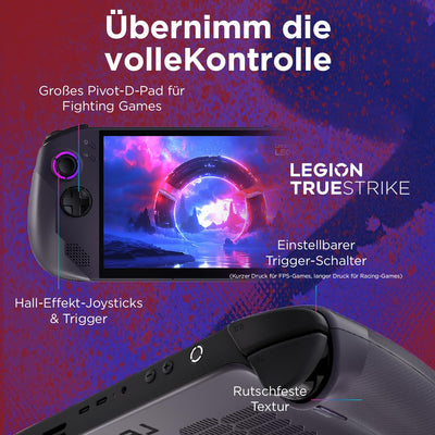 Lenovo Legion Go S Gaming Konsole | 8" WUXGA Display | AMD Ryzen Z2 Go | 16GB RAM | 1TB SSD | AMD Radeon Grafik | SteamOS | Nebula Nocturne schwarz