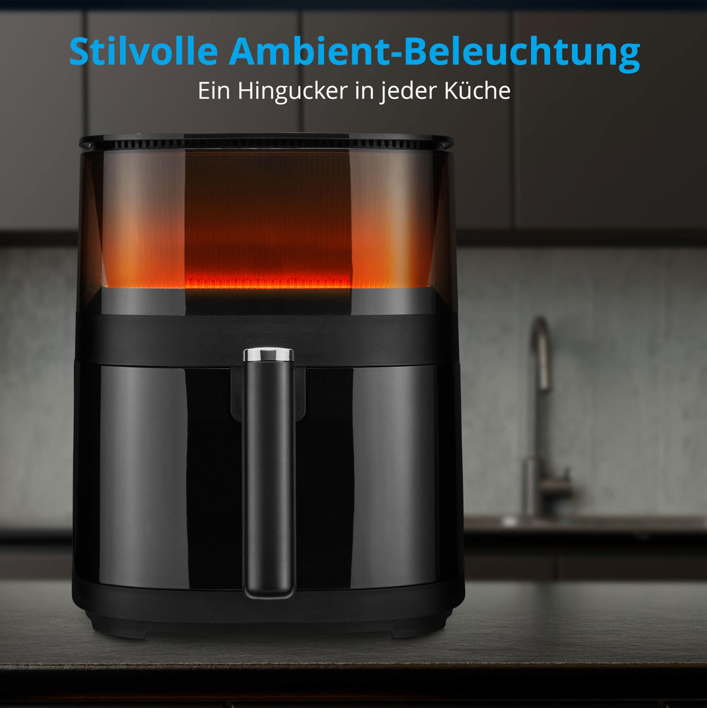 MEDION X10 XL Heißluftfritteuse (5 Liter Frittierkorb, innovative Wassersprühfunktion für krosse knusprige Speisen, 1.500 Watt, Sichtfenster, Schüttel Alarm,10 Automatikprogramme)