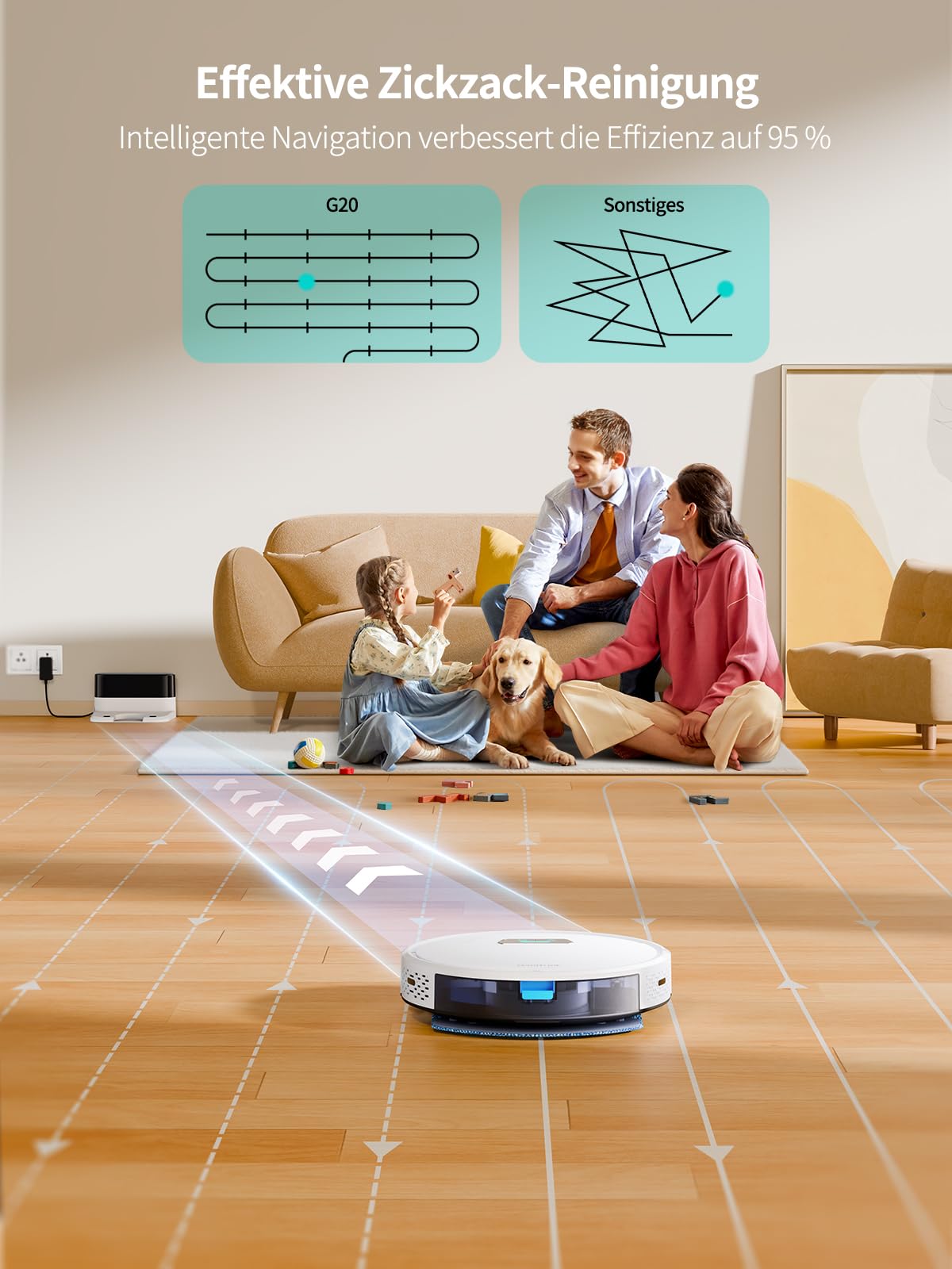 HONITURE Staubsauger Roboter, G20 Saugroboter mit Wischfunktion,4000Pa,Kehren Saugen Wischen 3 in 1 Roboterstaubsauger,Ideal für Tierhaare, Teppiche und Hartböden,Sprach- und Fernbedienungssteuerung