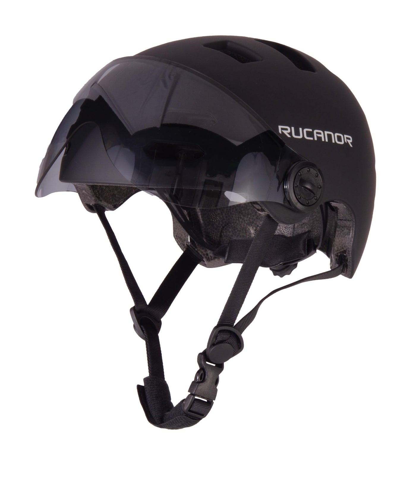 Rucanor Sprint Fahrradhelm (EN 1078 + NTA 8776) - Verstellbar mit Skala - Leichtgewicht - Größe L 58-61 cm - Schwarz - Fahrradhelm - Speed Pedelec - Scooter