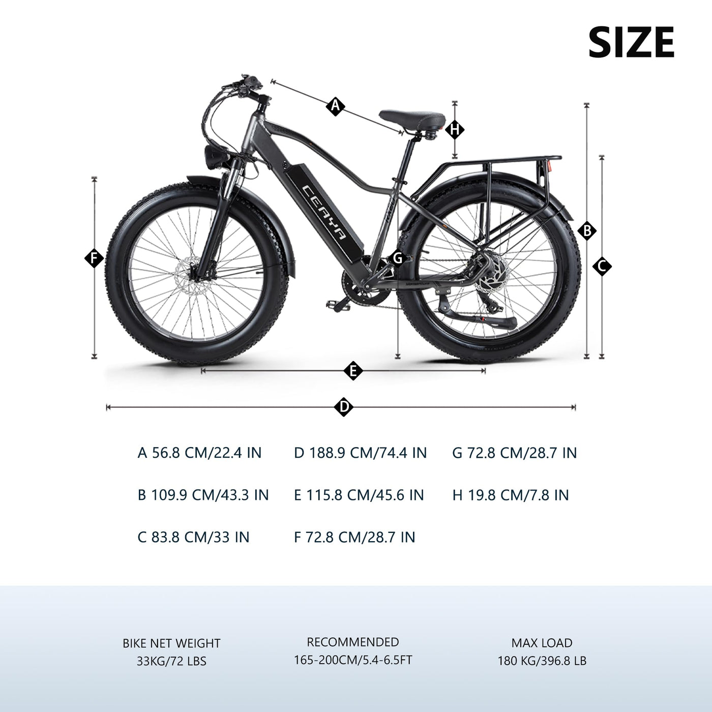 CEAYA Elektrofahrrad,E-Bike für Herren und Damen 26'' E-Mountainbike,48V20AH E Fahrrad,Pedelec Mit 𝟕-𝐆𝐚𝐧𝐠-𝐒𝐜𝐡𝐚𝐥𝐭𝐮𝐧𝐠,LCD Display,Fat Tire Elektro Fahrrad