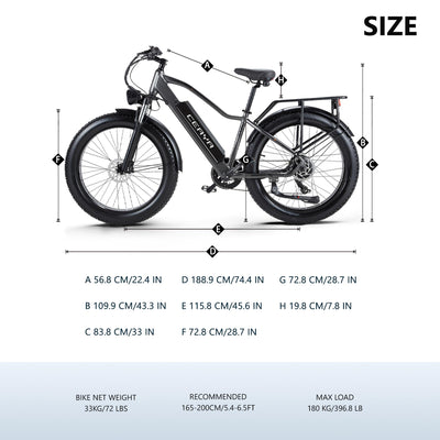 CEAYA Elektrofahrrad,E-Bike für Herren und Damen 26'' E-Mountainbike,48V20AH E Fahrrad,Pedelec Mit 𝟕-𝐆𝐚𝐧𝐠-𝐒𝐜𝐡𝐚𝐥𝐭𝐮𝐧𝐠,LCD Display,Fat Tire Elektro Fahrrad