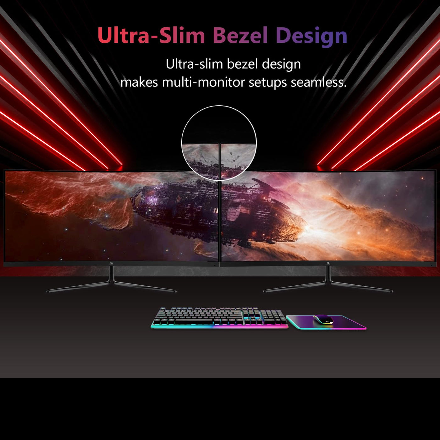 Z-Edge 30 Zoll Ultrawide Curved Gaming Monitor 200Hz(DP) 165Hz(HDMI) 1ms MPRT, 2560x1080 VA Panel, 21:9 R1500 Curved Bildschirm, 300cd/m² Helligkeit, FreeSync, HDMI & DisplayPort, Schwarz