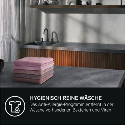 AEG LWR9W80600 / Wifi Waschtrockner mit Wärmepumpe / SensiDry – schonend und energiesparend / 10 kg Waschen / 6 kg Trocknen / C / Mengenautomatik / ProSteam® - Auffrischfunktion / 1600 U/min