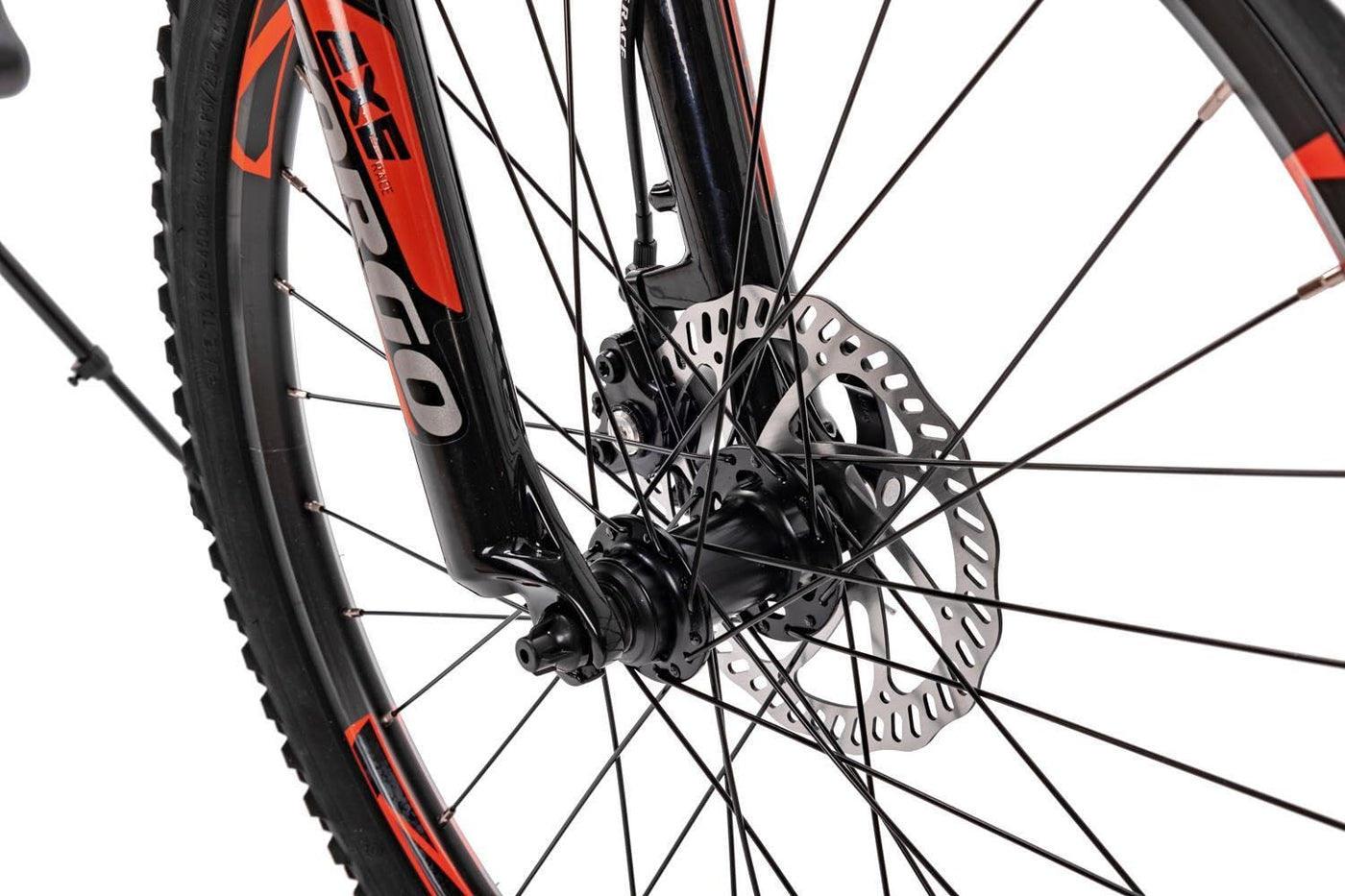 24 Zoll Alu Mountainbike Leader Fox Capitan 8 Gang Scheibenbremsen Schwarz Orange