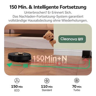 Vexilar W9 Staubsauger Roboter mit Wischfunktion, 5000Pa Saugroboter mit LiDAR Navigation, 3-in-1 Saug und Wischroboter, 150 Min Max, 15 No-Go Zonen, APP Steuerung, Ideal für Tierhaare und Teppich