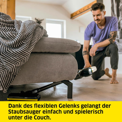 Kärcher Akku-Staubsauger VC 4 Cordless myHome, 2 Saugstufen, Laufzeit: bis zu 30 min., Gewicht: 2,3 kg, inkl. 21,6 V Akku, Ladegerät, Wandhalterung, Boden- und Fugendüse, 2-in-1-Staubbürste