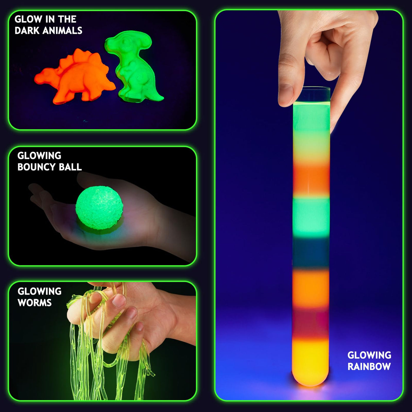 Greek Science 75+ Experimente für Kinder, Glühen im Dunkeln Experimentierkasten mit leuchtenden Reagenzglas, leuchtende Wellen, Bouncy Balls, Weihnachten Geburtstag Geschenk für Mädchen und Jungen