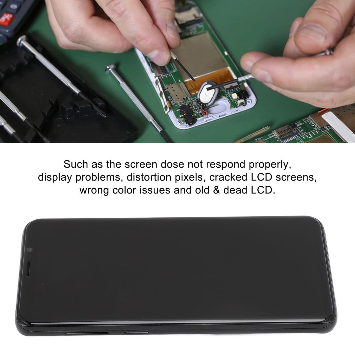 Telefon Bildschirmbaugruppe für S9 S9+ Plus, Ersatz LCD Bildschirm, Schnell Reagierendes Display, Touchscreen, Ersatzteile für Digitizer Baugruppe mit Rahmen (Galaxy S9+)