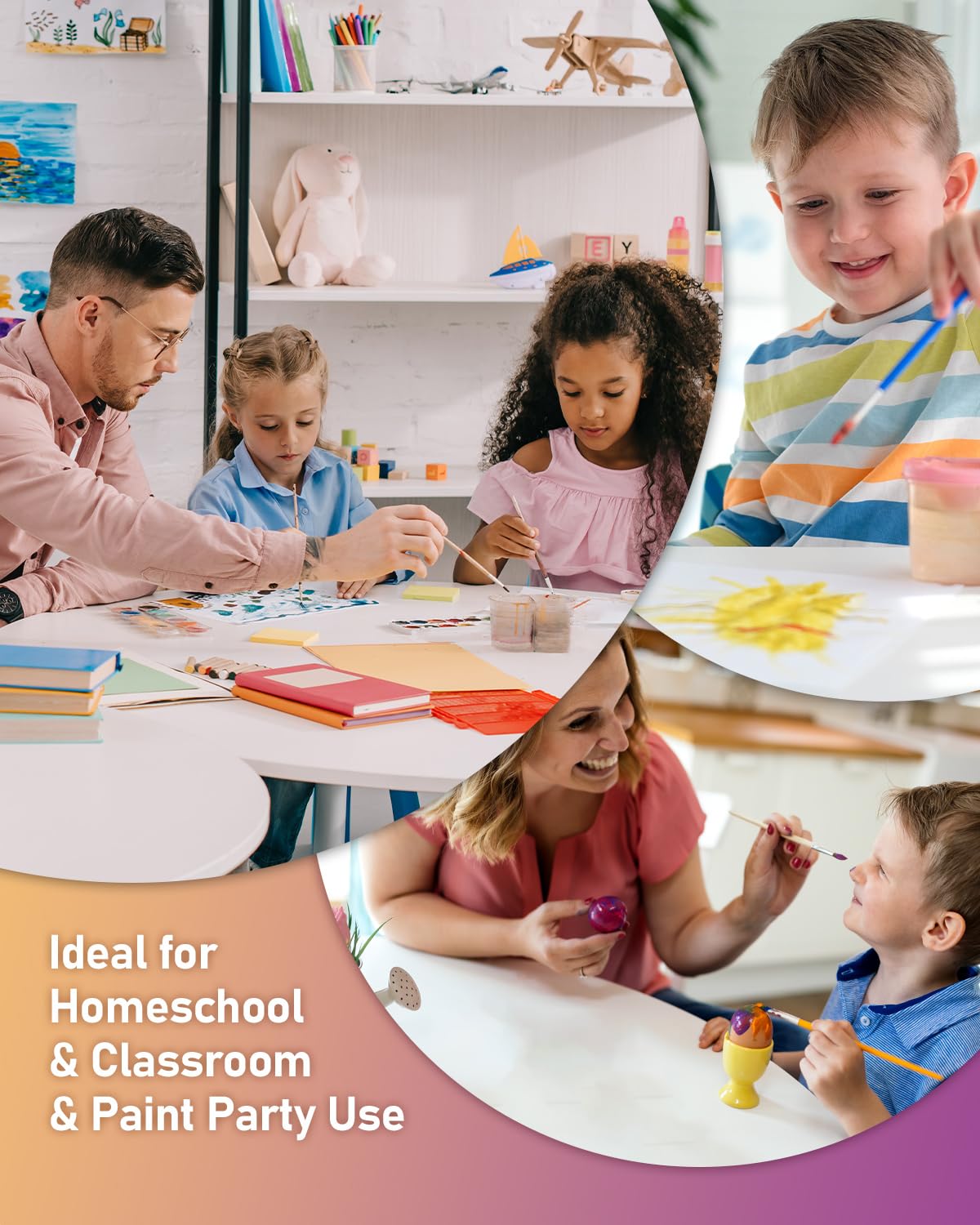 Nicpro 14 Farben X 500 ML abwaschbares Temperafarbe für Kinder, Fingerfarben Ungiftig Acrylfarben Set, Fingermalfarbe für Kunst, Handwerk diy, Poster, Schule, Weihnachten, Party, Klassenzimmer