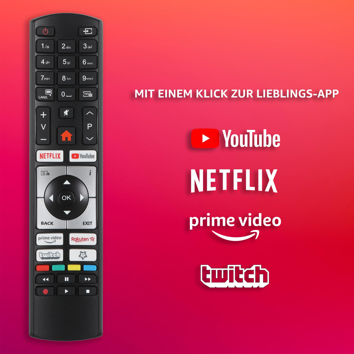 Telefunken D43U551X1CWI 43 Zoll Fernseher/Smart TV (4K Ultra HD, HDR Dolby Vision, Triple-Tuner, Dolby Atmos) - 6 Monate HD+ inkl.