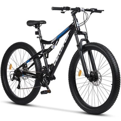 CARPAT SPORT Mountainbike 27,5 Zoll Mountainbike 3.0 Fat Tire Fully MTB Damen Herren 21 Gang, Kettenschaltung, Alu-Rahmen, Jugendliche Hardtail Fahrrad, Kinderfahrrad